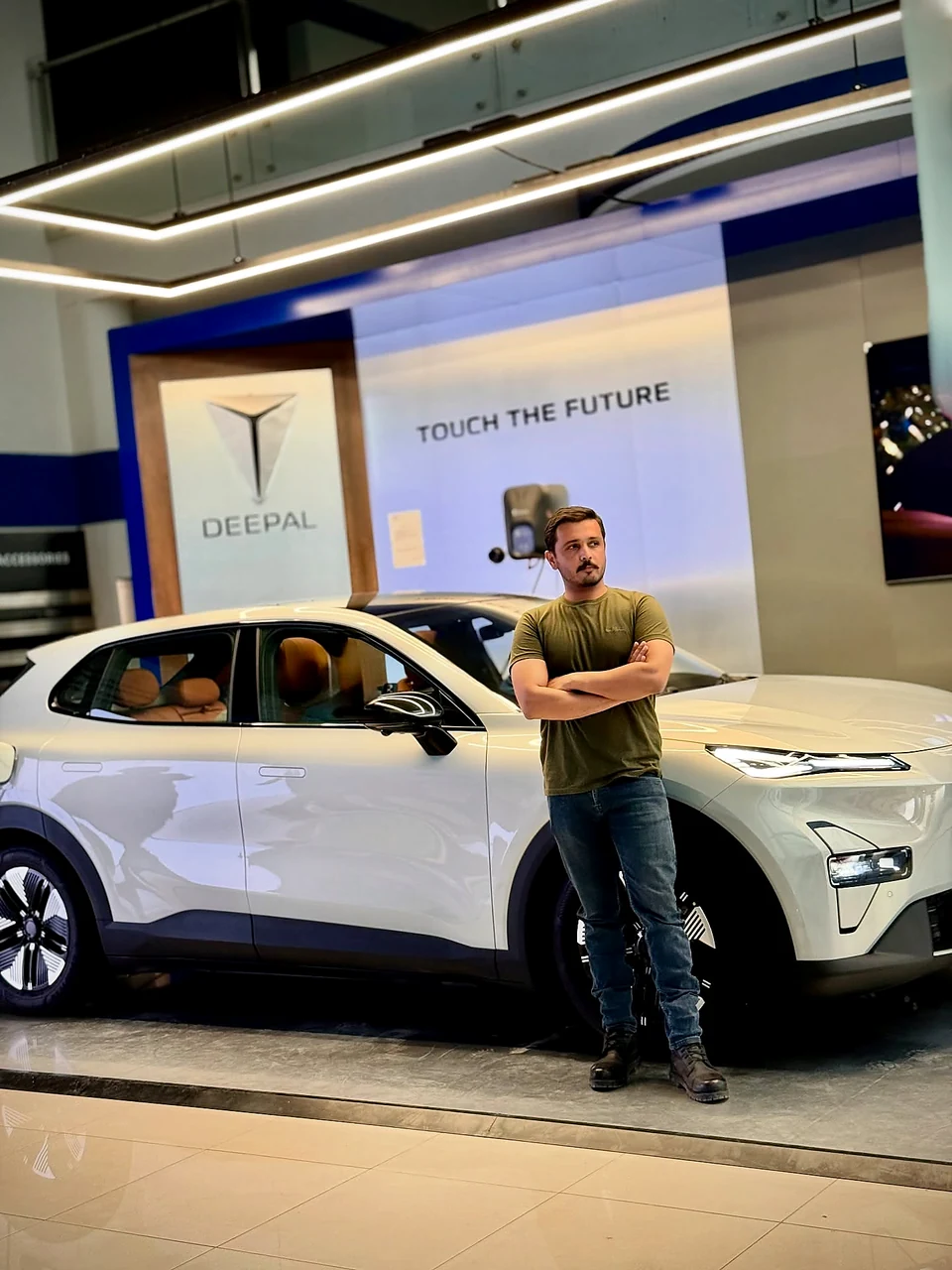 Gohar Rehman Rajput at an automotive showroom appearance