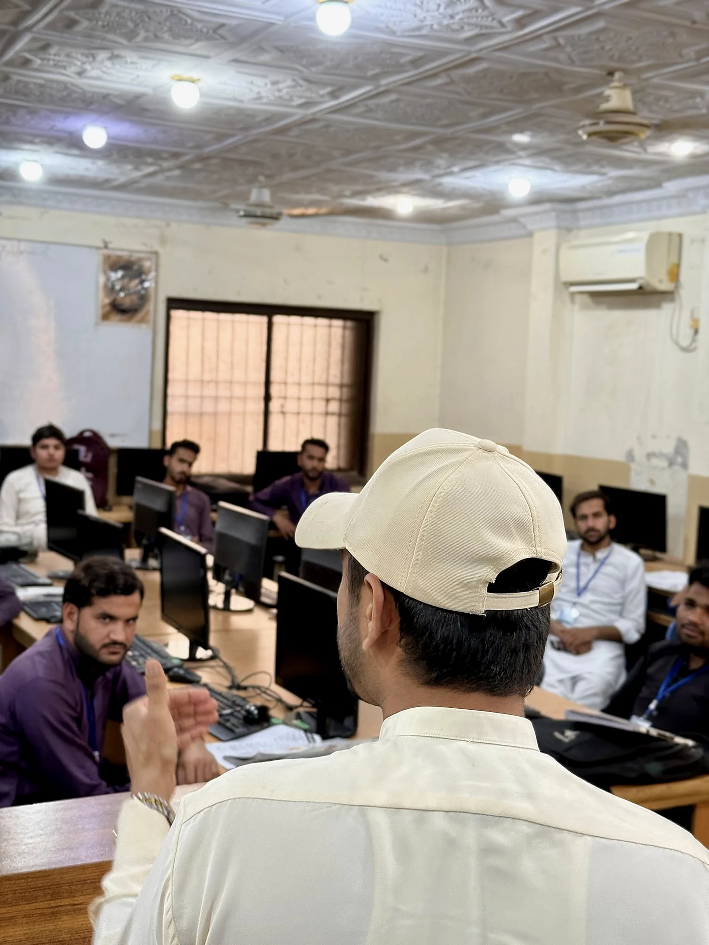 Gohar Rehman Rajput leading a computer lab session